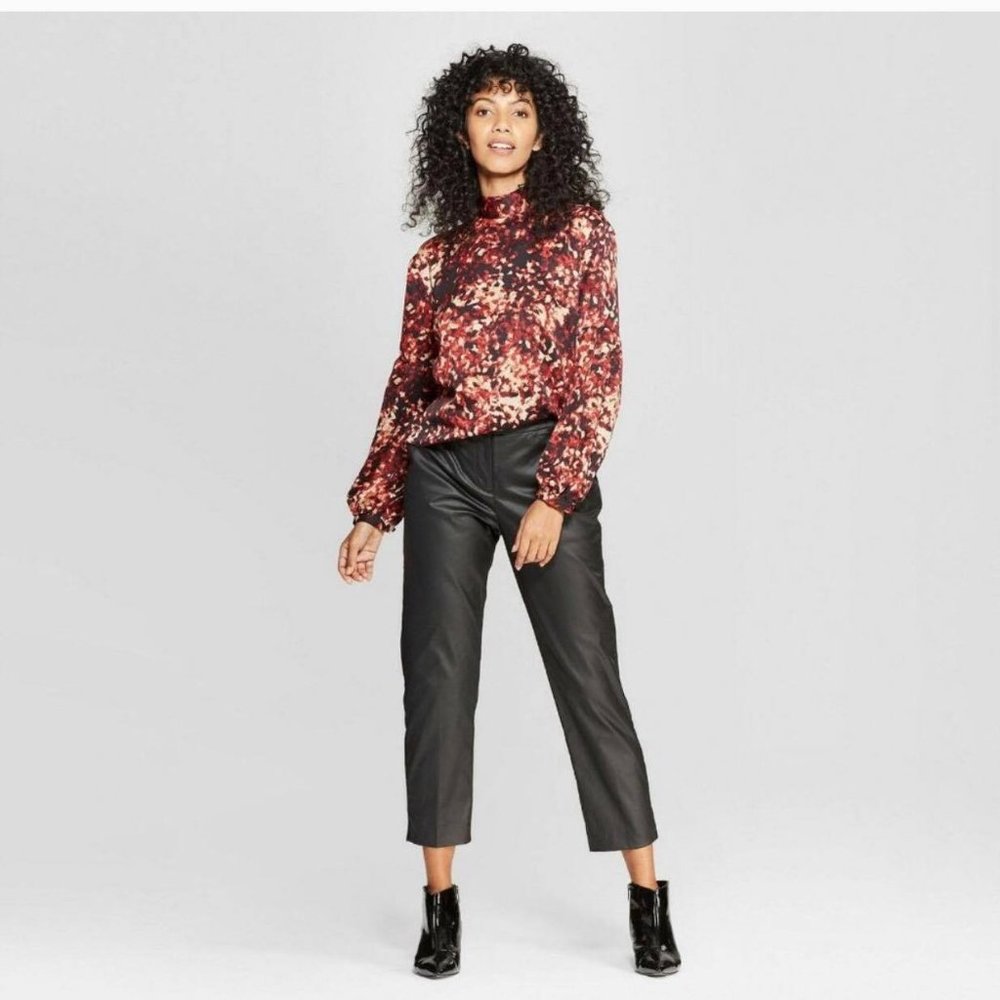 NWT Prologue Multi colo Back Tie Blouse-siz Large